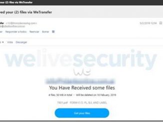 ESET identifica correos falsos con supuestos archivos vía WeTransfer
