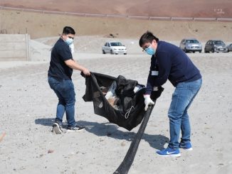 Municipio de Antofagasta realiza limpieza de playa en el sector La Rinconada
