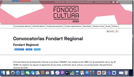 Charla on line Fondos Cultura