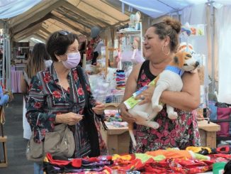 Parte feria Mujer Emprende en concurrida calle de Antofagasta