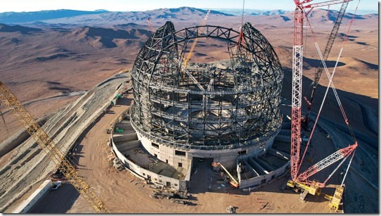 Cranes over the ELT dome