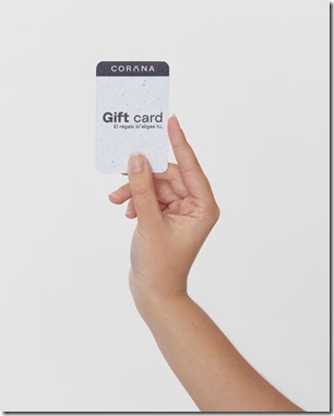 Gift card frontal mano