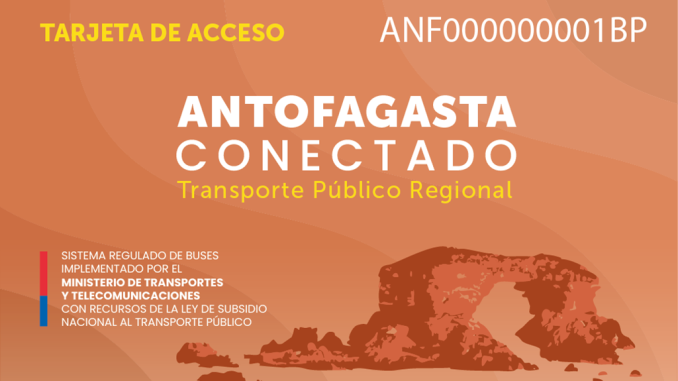 MTT presenta dise&ntilde;o ganador de la nueva tarjeta de pago electr&oacute;nico para el transporte p&uacute;blico en la Regi&oacute;n de Antofagasta
