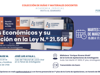 Corte de Antofagasta y Academia Judicial invitan a seminario sobre delitos económicos y nueva ley 21.595