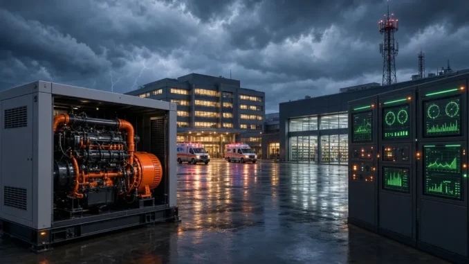 Generador electrico industrial como respaldo de energia para infraestructura critica