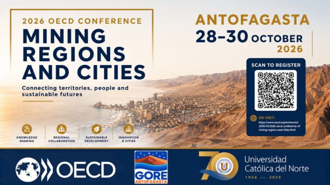 Edificio gubernamental en Antofagasta sede de la conferencia internacional de mineria OCDE