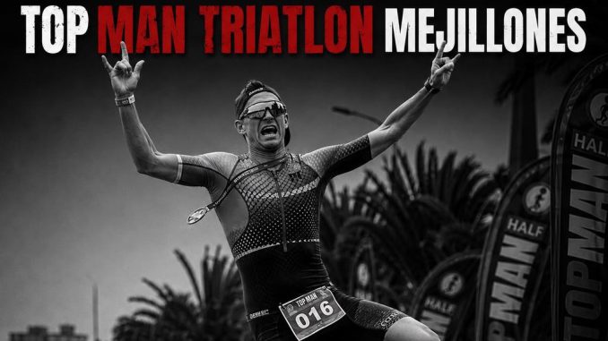 La triatleta chilena Macarena Salazar compitiendo en una prueba de triatlón profesional