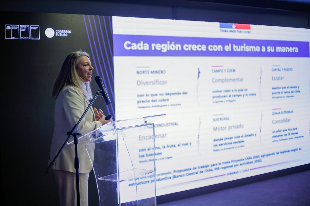 GOBIERNO Y CONGRESO FUTURO LANZAN LA INICIATIVA CHILE POTENCIA TURÍSTICA PARA IMPULSAR LA INDUSTRIA NACIONAL Lanzamiento de la iniciativa Chile Potencia Turística por parte del Gobierno y Congreso Futuro
