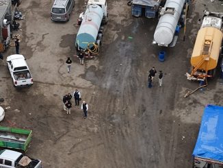 Camiones aljibes incautados en operativo de la PDI contra la venta ilegal de agua en Antofagasta