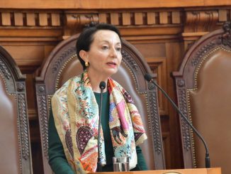 La presidenta de la Corte Suprema Gloria Ana Chevesich informa sobre la remocion de integrantes del Poder Judicial