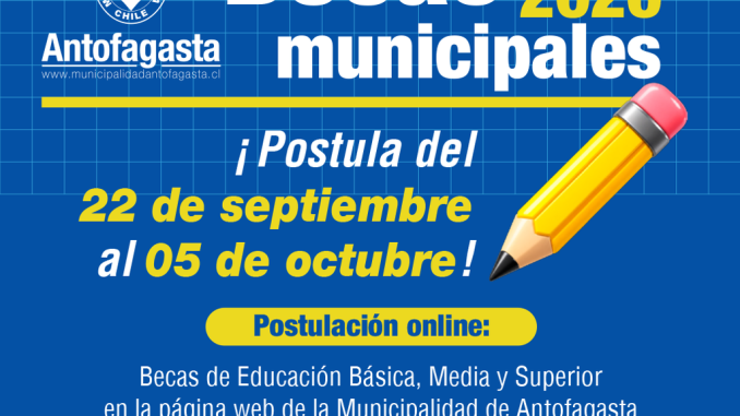 Estudiantes y familias de Antofagasta revisando información sobre las becas municipales 2026