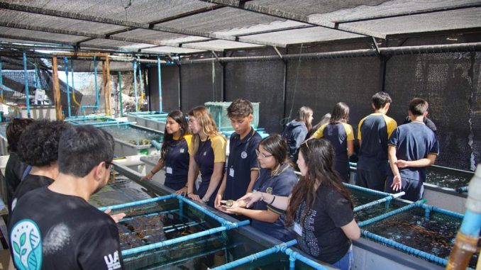 Estudiantes de enseñanza media recorriendo laboratorios científicos durante la Biotech Week 2026 en Antofagasta