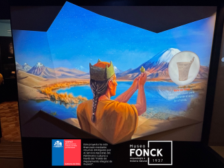 Proyección audiovisual en la sala Zona Norte de Chile del Museo Fonck