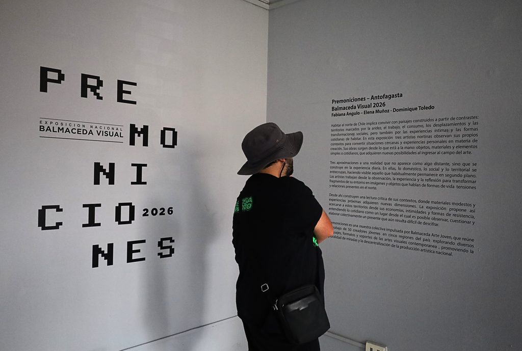 Obras de arte contemporáneo de la exposición Premoniciones en Balmaceda Arte Joven Antofagasta